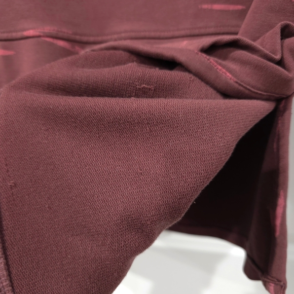 TITLE NINE Manresa Maroon Burgundy Active Hoodie,  Pink Accents, French Terry, S - Picture 10 of 13